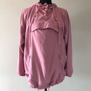 Women’s Forever 21 L.A. Pink Pullover hooded windbreaker jacket size S
